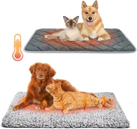Nobleza Self Warming Pet Mat, Extra Warm Thermal Dog Crate Pad for Indoor Outdoor Pets, Washable Anti-Slip Kennel Mat for Small Medium Dogs Cats