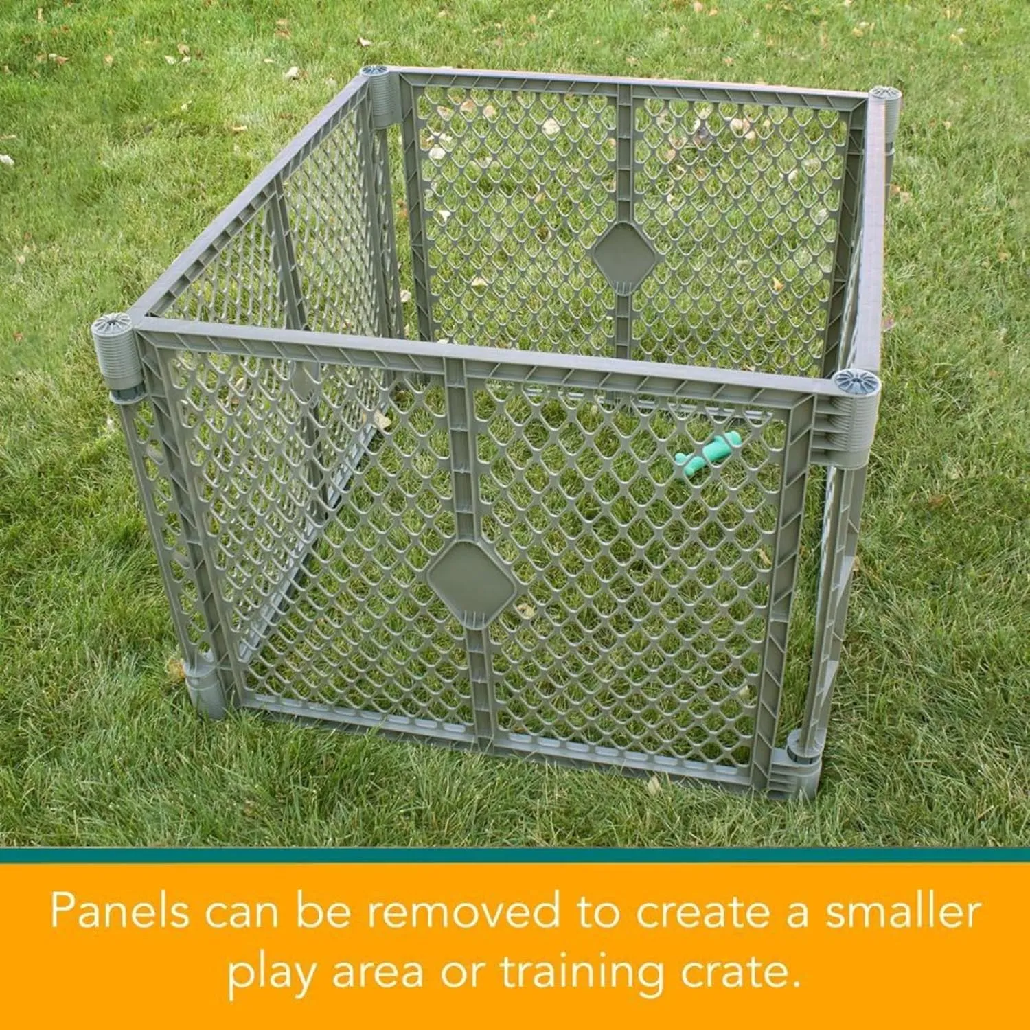 North States MyPet Petyard: 5.5 Ft. Wide Customizable Folding Dog Playpen Indoor/Outdoor. Made in USA. 6-Panel Puppy Playpen. Freestanding Play Pen Dog Gate 26" Tall, Fieldstone