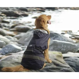 One For Pets - Dog Safety Hooded Raincoat - Navy