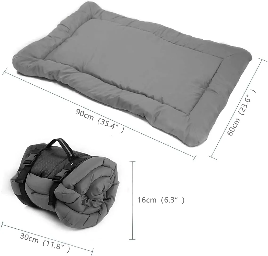 Outdoor Dog Bed, 35x24 Portable Camping Travel Dog Bed, Soft, Comfortable, Waterproof, Non-Slip, Machine Washable Easy to Clean Pet Mat for Small, Medium and Large Dog and Cat