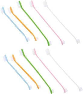 Pet Toothbrush for Dog Cat 10pcs Portable Dual Head Puppy Tooth Brush for Cleaning