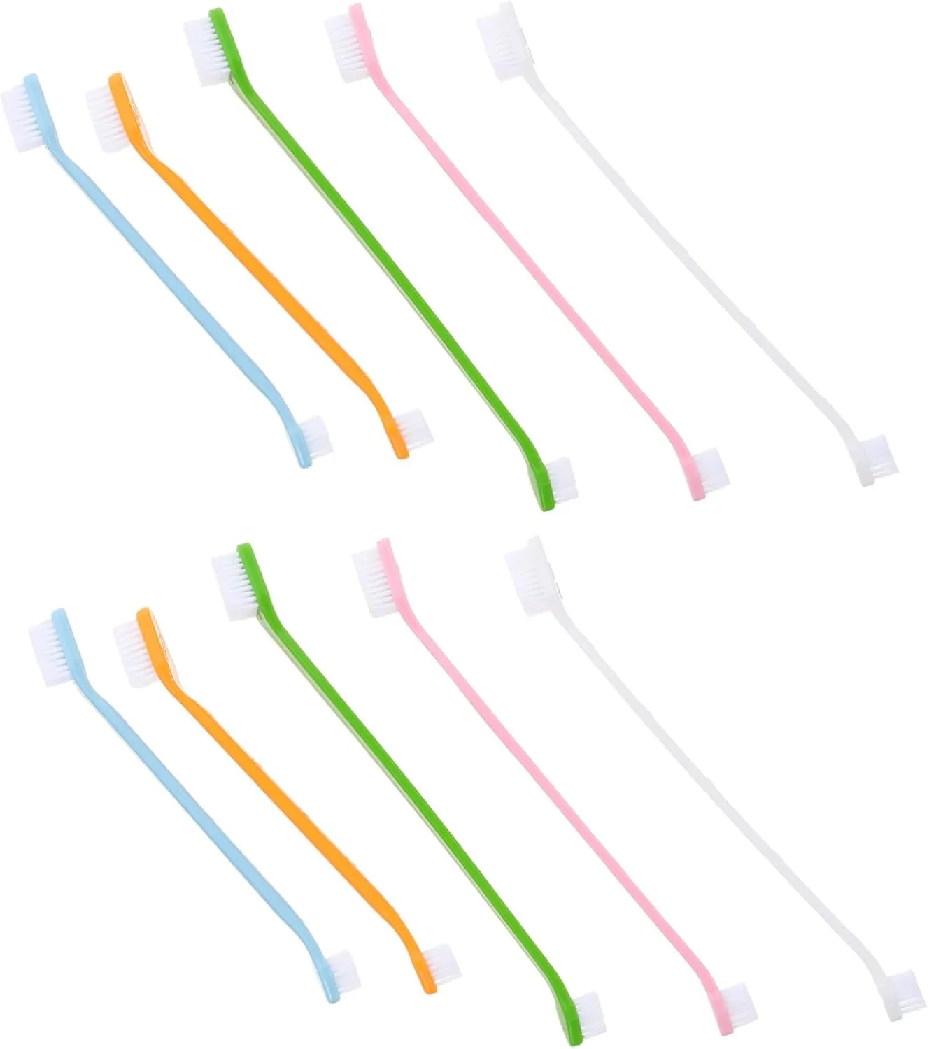 Pet Toothbrush for Dog Cat 10pcs Portable Dual Head Puppy Tooth Brush for Cleaning