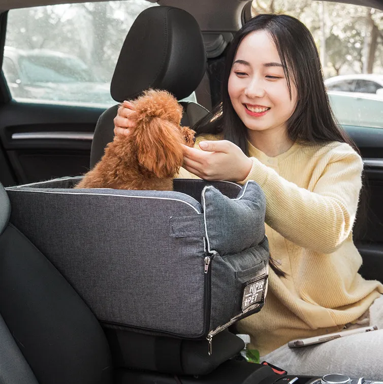 Portable Dog Bed For Car & Travel Dog Car Safety Pet Seat For Small Size Dogs Carrier Protector
