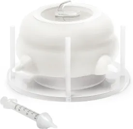 Puppy Feeders for Multiple Puppies, Miracle Nipple with 4 Nipples & Support Base  Perfect Replacement for Nursing Bottles, Puppy Feeder for Newborn Kittens & Puppies, 200ml Capacity(White)