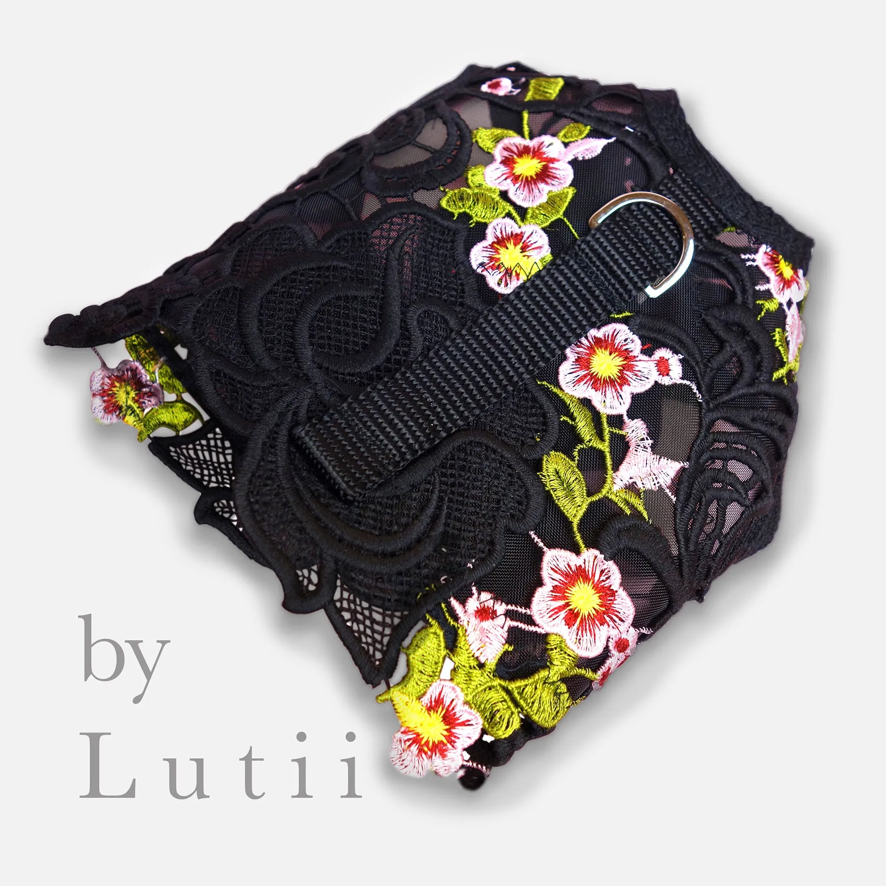 "The Italian Job"-handmade adjustable lace dog harness