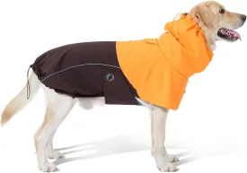 RS Dog Raincoat, All-Weather Jacket, Waterproof, Windproof & Lightweight, Teflon Fabric Protector (Bright Orange, Large)