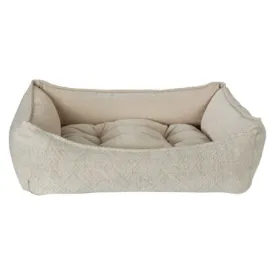 Scoop Bolstered Dog Bed — Natura MicroJacquard / Linen MicroVelvet