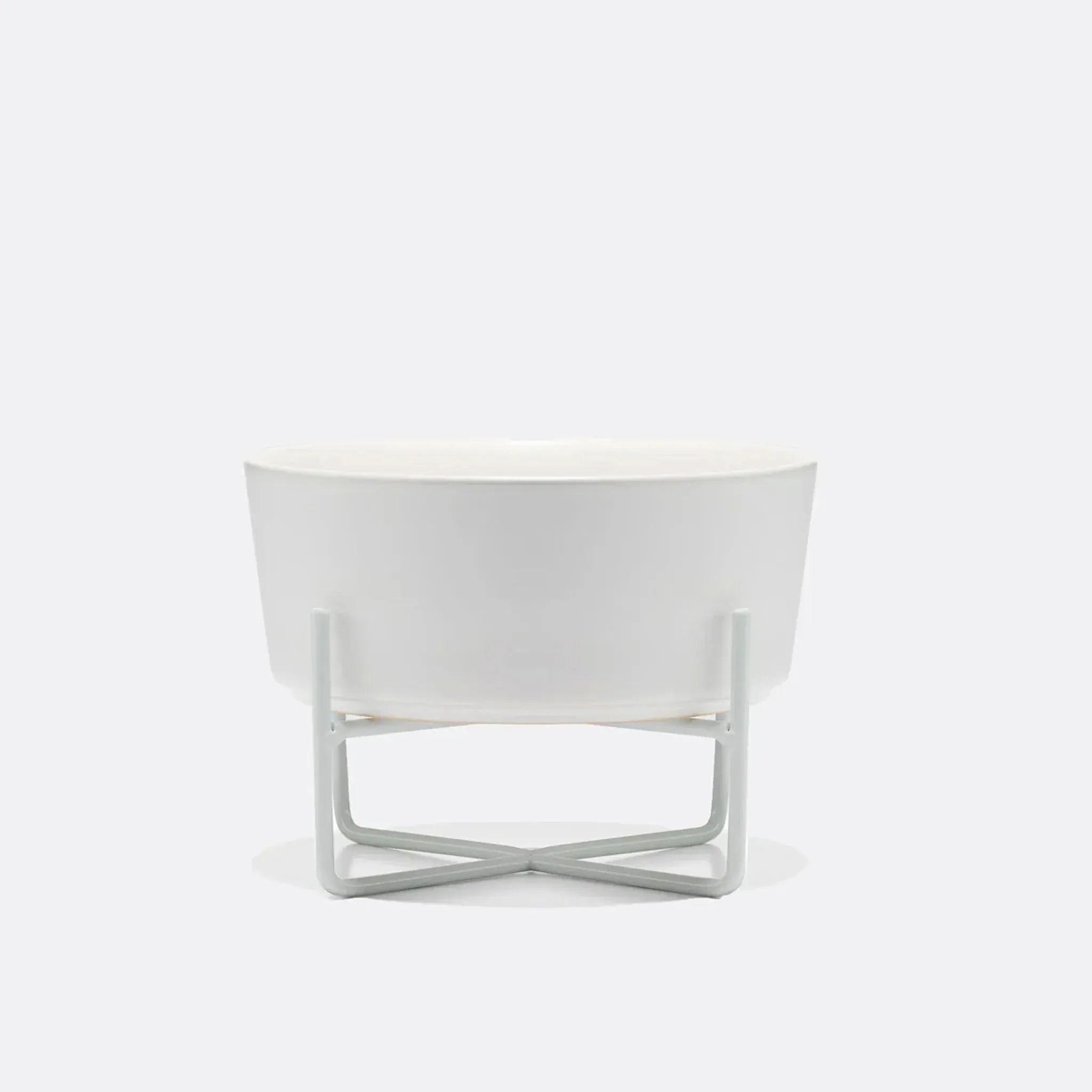 Simple Solid Dog Bowl w/Stand   Bowl - 2 color option