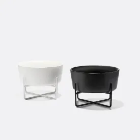 Simple Solid Dog Bowl w/Stand   Bowl - 2 color option