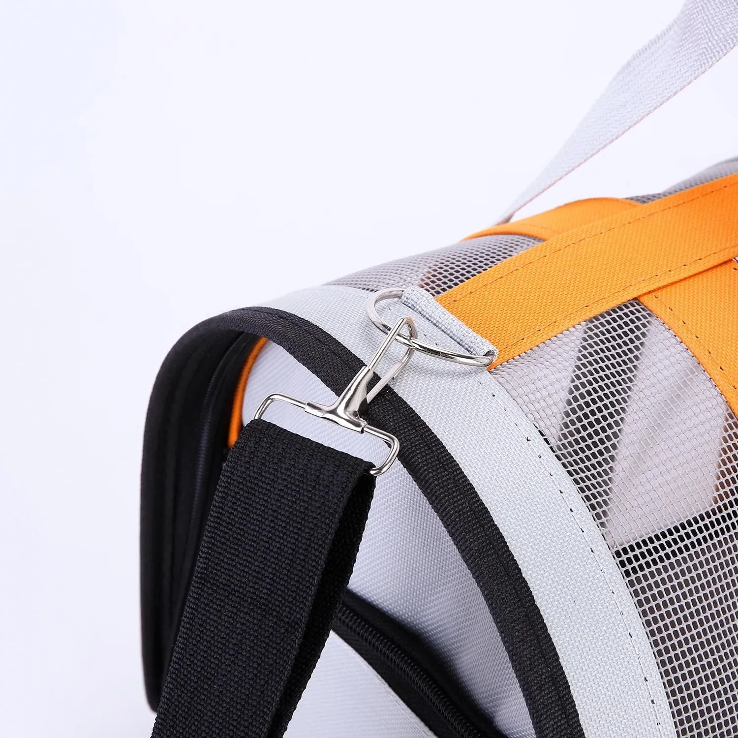 Size L Black Foldable Pet Carrier Bag - Lightweight, Breathable, and Spacious for All Seasons