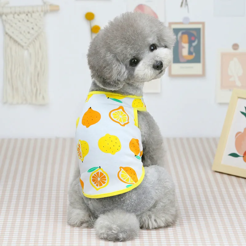 Summer cute fruit vest pet clothing for dogs and cats