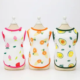 Summer cute fruit vest pet clothing for dogs and cats