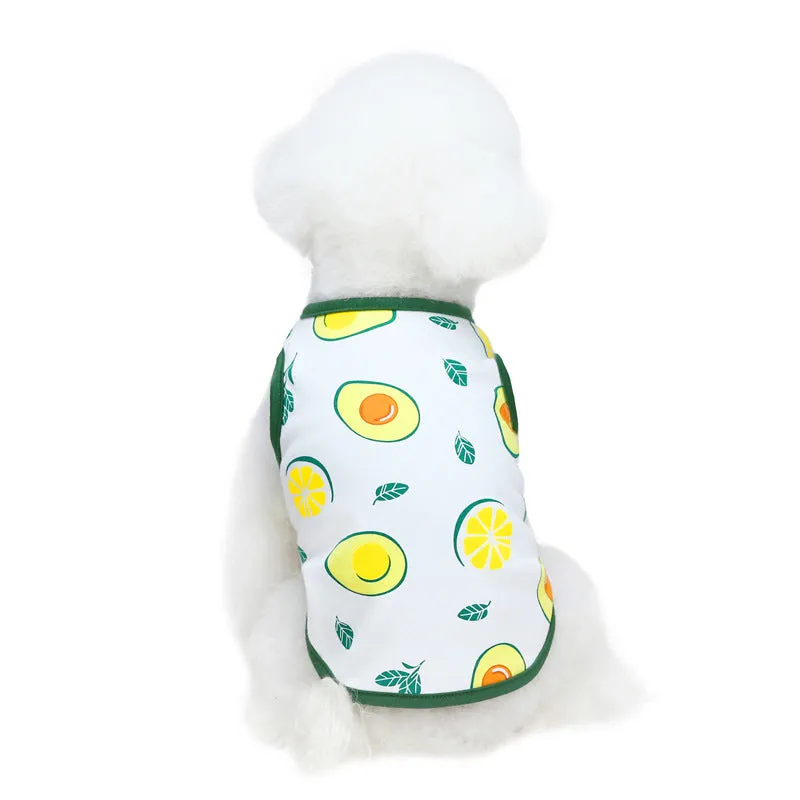Summer cute fruit vest pet clothing for dogs and cats