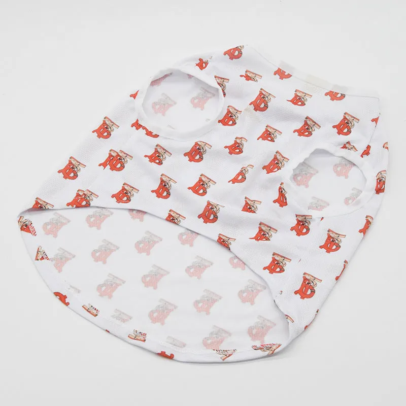 Summer Small Dog Letter Full Print Pet Vest