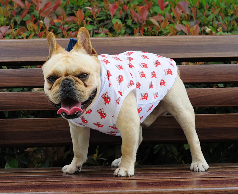 Summer Small Dog Letter Full Print Pet Vest