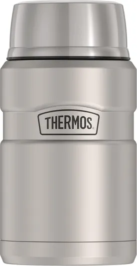 THERMOS Stainless King Vacuum-Insulated Food Jar, 24 Ounce, Matte Steel
