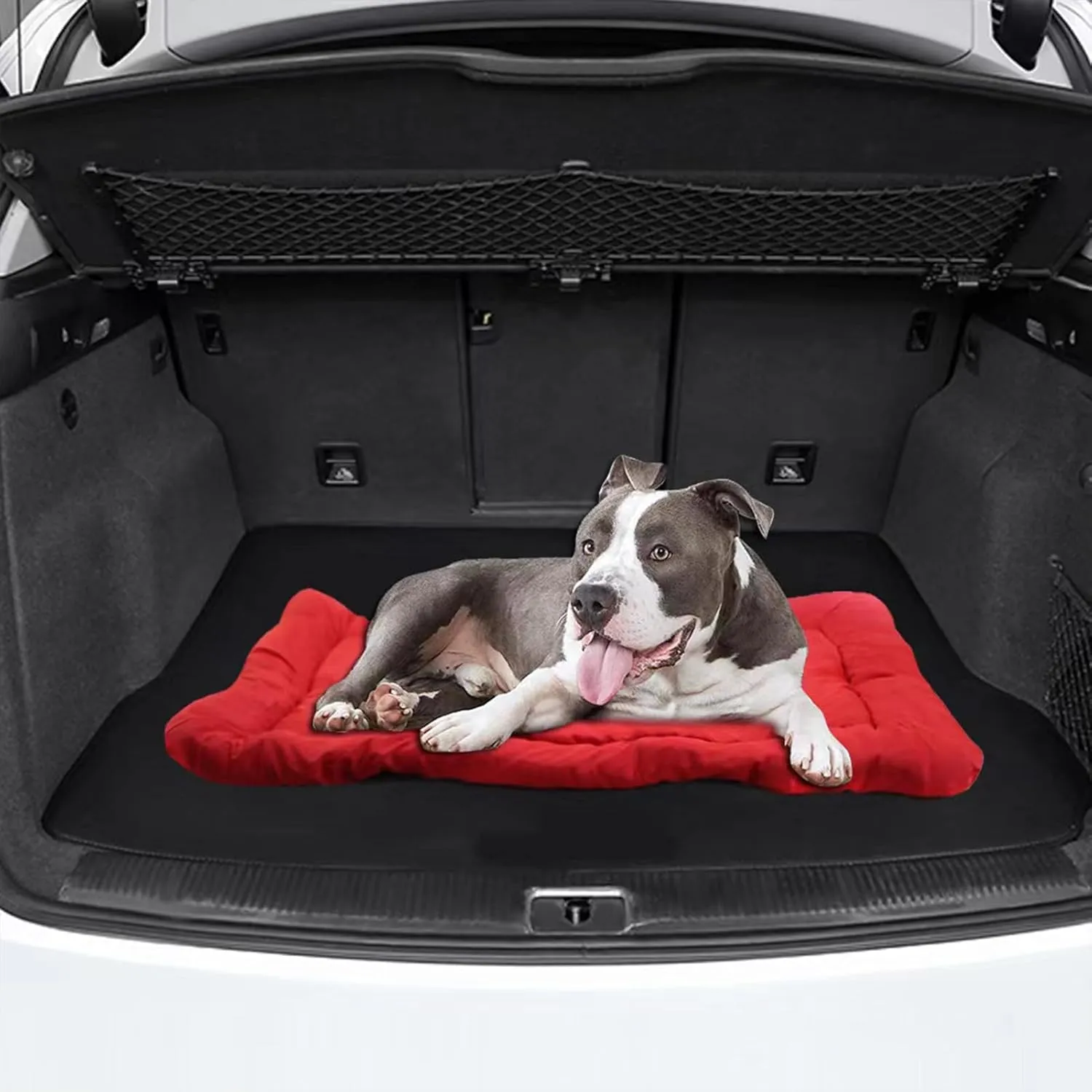 Travel Dog Beds,Machine Washable Dog Bed,Portable Indoor/Outdoor Dog Bed,Easily Portable Roll Up Dog Beds for Camping,Rollup Camping Dog Bed,Dog Travel Mat with Carry Handles (red)