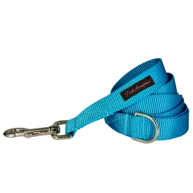 Turquoise/Aqua Nylon Webbing 6ft Dog Leash - 802