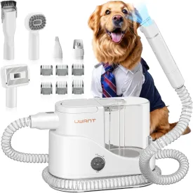 uwant Pet Hair Vacuum & Grooming Kit - 13000 Pa Strong Suction, Large Capacity, Whisper-Quiet Operation with 6 Grooming Tools, Ideal for Shedding