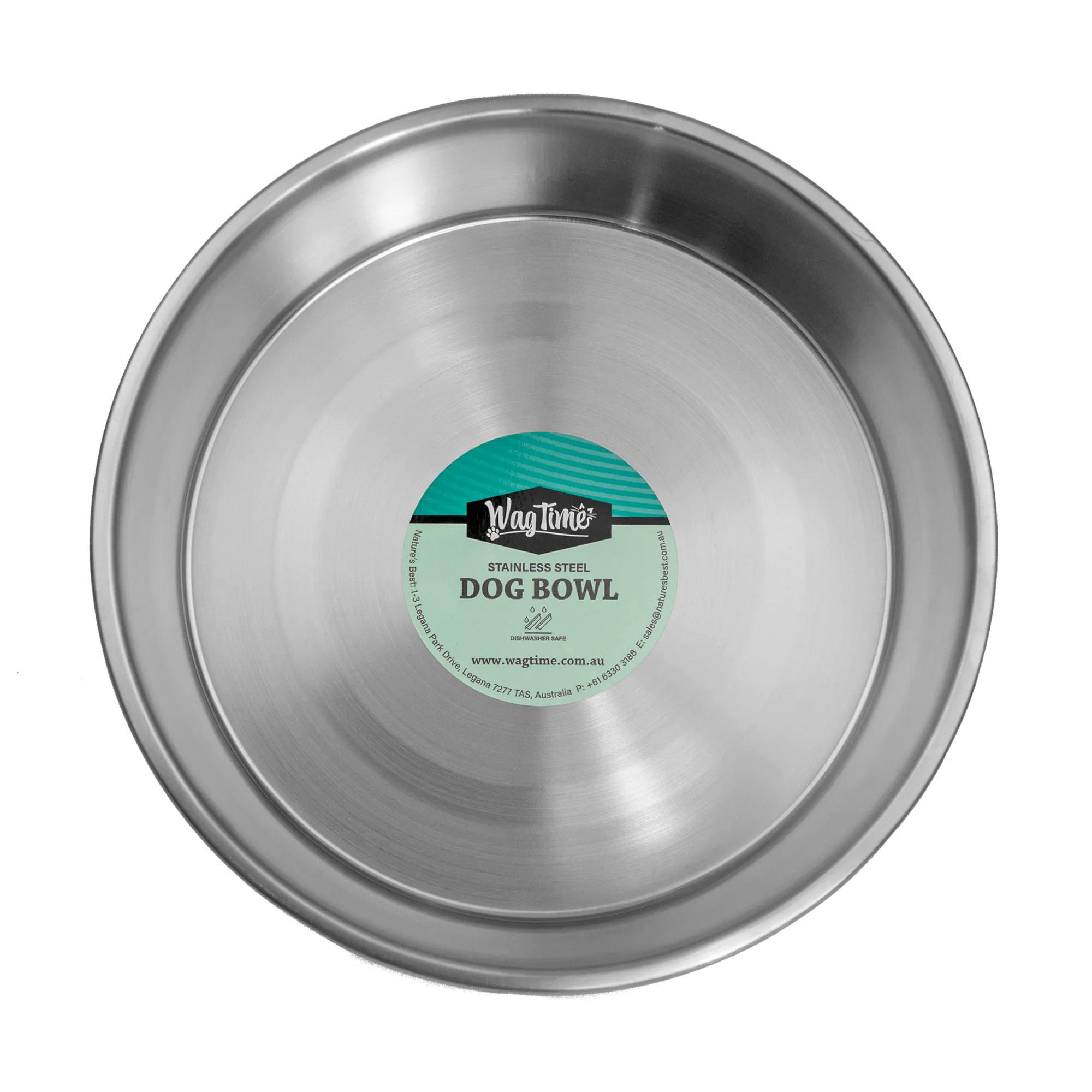 WagTime - Pink Stainless Steel Dog Bowl (Large)