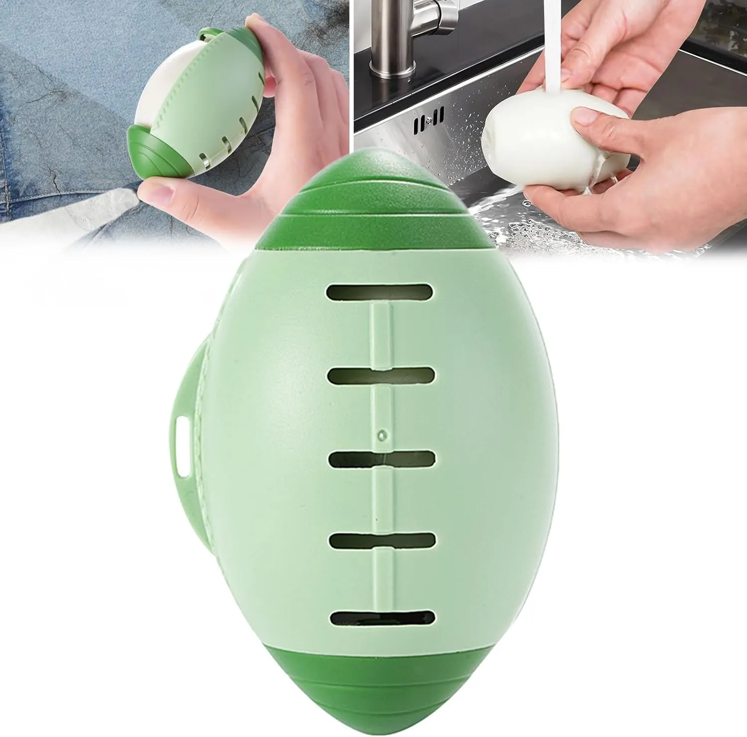 Washable Lint Rollers, Reusable Pet Hair Remover, Extra Sticky Lint Rolller, Mini Travel Clothes Fluff Remover, Super Sticky Ball for Plush (Green)